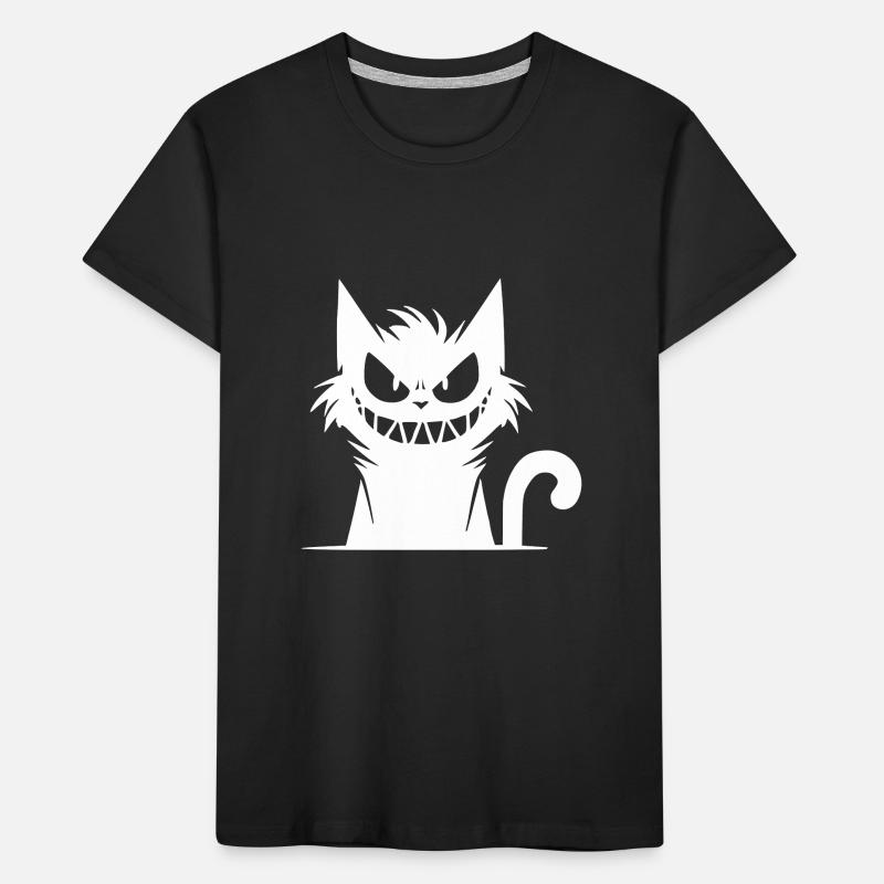 Gemeine hinterlistige Katze mit irrem Blick Kinder Premium Bio T-Shirt