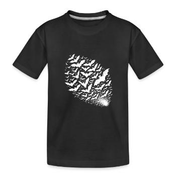 Chauves-souris volantes en tant que grand essaim - T-shirt bio Premium Enfant - noir - Devant