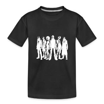 Halloween Monstre Squelettes Groupe de Zombies - T-shirt bio Premium Enfant - noir - Devant