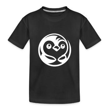 Dessin de pingouin minimaliste avec un charme comique - T-shirt bio Premium Enfant - noir - Devant