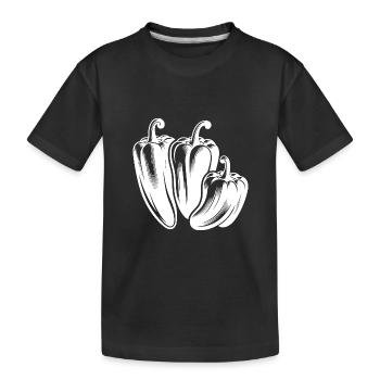 Trois Poivres Simple Végétal Design - T-shirt bio Premium Enfant - noir - Devant