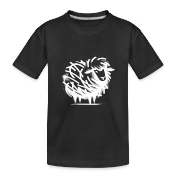 dessin animé mouton dessin tatouage dessin au trait croquis - T-shirt bio Premium Enfant - noir - Devant