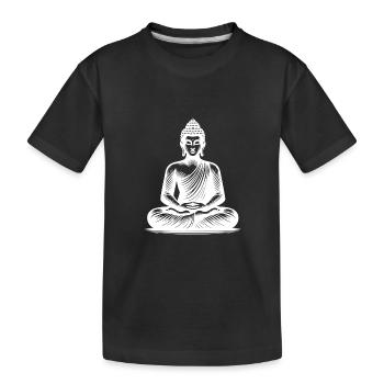 Yoga Bouddha Illumination Méditation Style de tatouage - T-shirt bio Premium Enfant - noir - Devant