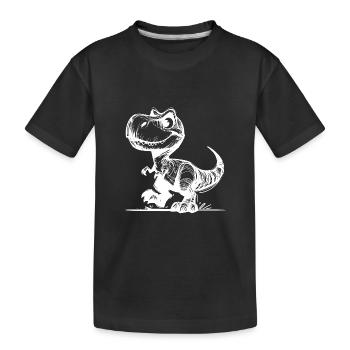Mignon mignon T-Rex Dino - T-shirt bio Premium Enfant - noir - Devant