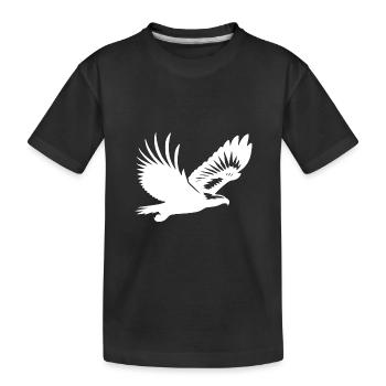 Aigle élégant sur de larges ailes dans le vent - T-shirt bio Premium Enfant - noir - Devant