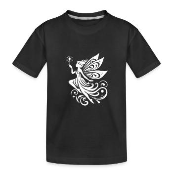 Fée enchanteresse avec baguette magique - T-shirt bio Premium Enfant - noir - Devant