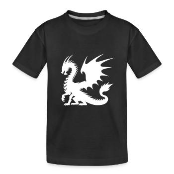 Stolzer imposanter Drache mit großen Flügeln - Kinder Premium Bio T-Shirt - Schwarz - Vorne