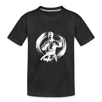 Asian Martial Arts Self-Defense Karate - Kids' Premium Organic T-Shirt - black - Front