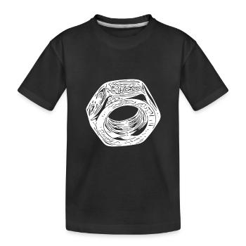 Écrou à vis surface vintage légère - T-shirt bio Premium Enfant - noir - Devant