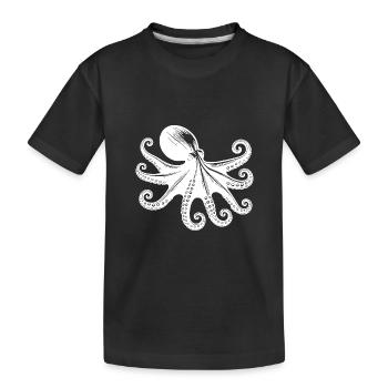 Énorme pieuvre à huit bras - T-shirt bio Premium Enfant - noir - Devant