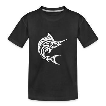 Schneller Schwertfisch - Eleganter Fächerfisch - Kinder Premium Bio T-Shirt - Schwarz - Vorne