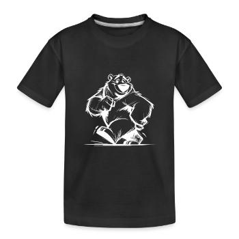L’ours polaire trait par trait pour devenir un personnage préféré - T-shirt bio Premium Enfant - noir - Devant