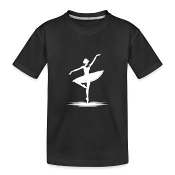 Ästhetisches Tanzdesign mit klassischer Pose - Kinder Premium Bio T-Shirt - Schwarz - Vorne