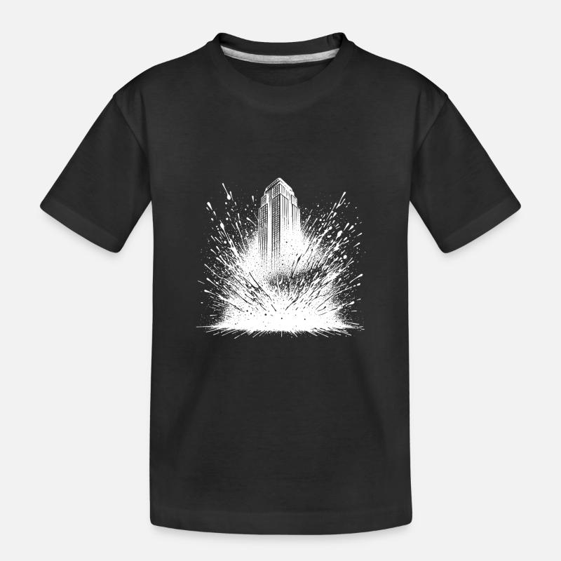 Gratte-ciel dans l’énergie Chaos Style Explosion - T-shirt bio Premium Enfant - noir