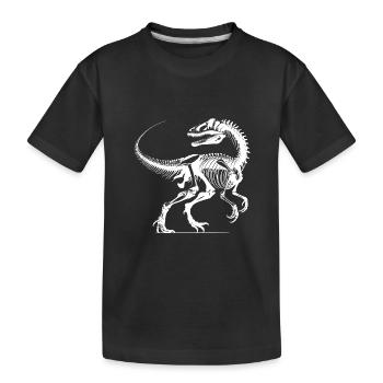 Dinosaur Bone Old, No Skin, No Problem - Kids' Premium Organic T-Shirt - black - Front