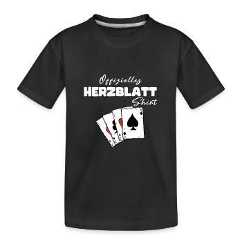 Chemise officielle Herzblatt - T-shirt bio Premium Enfant - noir - Devant