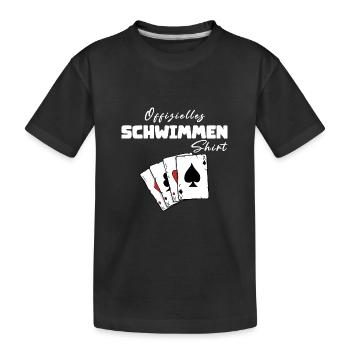 Maillot officiel de natation - T-shirt bio Premium Enfant - noir - Devant