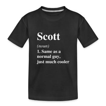 Scott Definition Cooler Name Spruch Geschenk - Kinder Premium Bio T-Shirt - Schwarz - Vorne