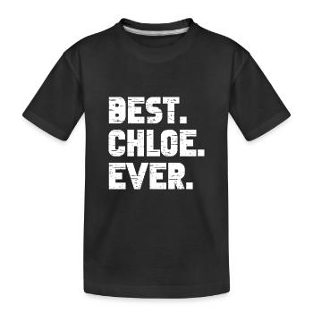 Best Chloe Ever Retro Gift Saying Birthday - Kids' Premium Organic T-Shirt - black - Front