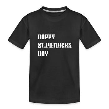 « Joyeuse Saint-Patrick » Blanc - T-shirt bio Premium Enfant - noir - Devant