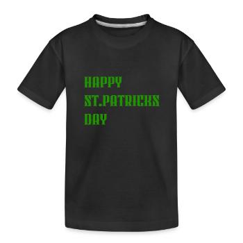 « Joyeuse Saint-Patrick » Vert - T-shirt bio Premium Enfant - noir - Devant