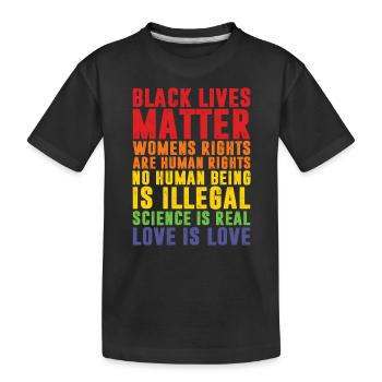 Black Lives Matter - Kinder Premium Bio T-Shirt - Schwarz - Vorne