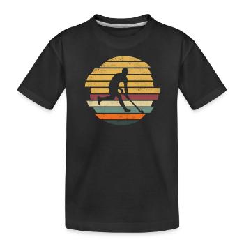 Joueur de hockey sur gazon Joueur de hockey Hockey - T-shirt bio Premium Enfant - noir - Devant