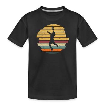 Padel Spieler Vintage Padelspieler Padel-Tennis - Kinder Premium Bio T-Shirt - Schwarz - Vorne