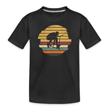 Stunt Scooter Scooter Young Vintage - Kids' Premium Organic T-Shirt - black - Front