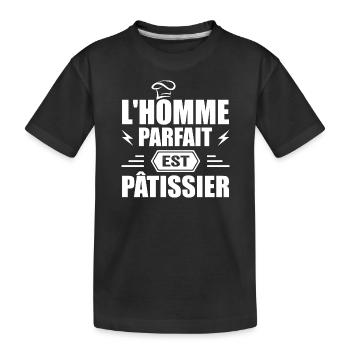 The Perfect Man Is Pastry Chef Pastry Gift - Kids' Premium Organic T-Shirt - black - Front