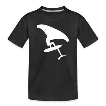 Wingsurfer dynamique sur l’eau - T-shirt bio Premium Enfant - noir - Devant