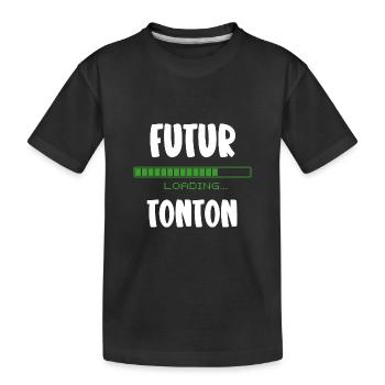 futur tonton - T-shirt bio Premium Enfant - noir - Devant