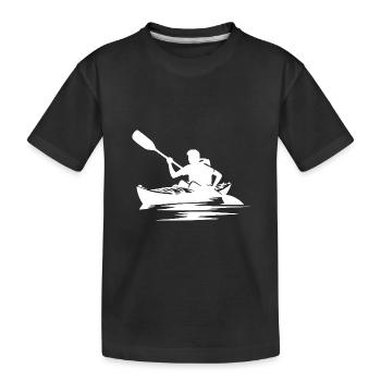Bateau kayak manœuvrable pour les excursions en kayak - T-shirt bio Premium Enfant - noir - Devant