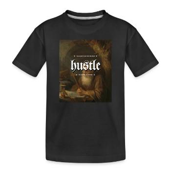 Bouscule-toi dormir comme si tu étais riche Je suis debout comme si j’étais - T-shirt bio Premium Enfant - noir - Devant