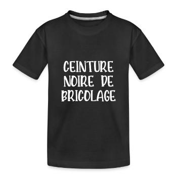 ceinture noire de bricolage - T-shirt bio Premium Enfant - noir - Devant