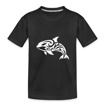 Style de tatouage tribal Orca élégant et élégant - T-shirt bio Premium Enfant - noir - Devant