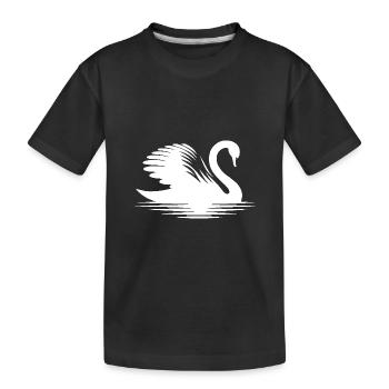 fier élégant cygne silhouette portrait - T-shirt bio Premium Enfant - noir - Devant