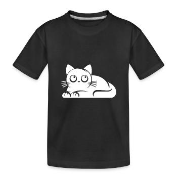 Chat innocent Humour Chats Dessin - T-shirt bio Premium Enfant - noir - Devant