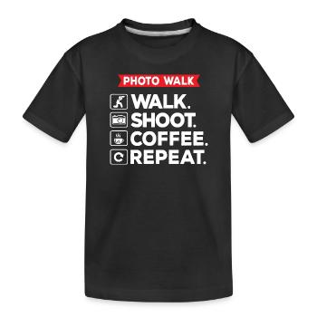 Photowalk - Kinder Premium Bio T-Shirt - Schwarz - Vorne
