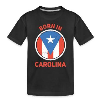 Carolina Puerto Rico - Kinder Premium Bio T-Shirt - Schwarz - Vorne
