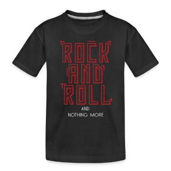 Rock'n'Roll und nichts mehr Musik - Kinder Premium Bio T-Shirt - Schwarz - Vorne