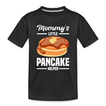 Pfannkuchen - Kinder Premium Bio T-Shirt - Schwarz - Vorne