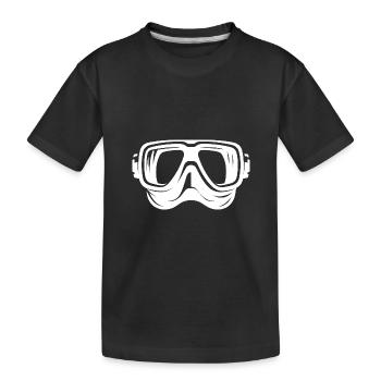 Einfache Taucherbrille Logo Style - Kinder Premium Bio T-Shirt - Schwarz - Vorne