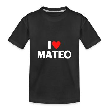 J’aime Mateo Red Heart Love Fan Gift - T-shirt bio Premium Enfant - noir - Devant