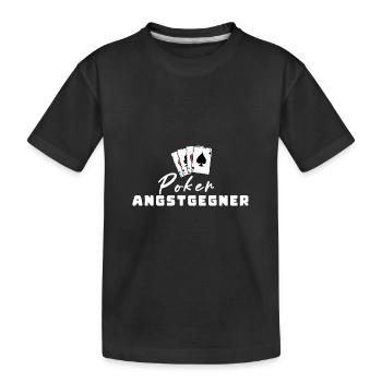 Poker Fear Opponents - Kids' Premium Organic T-Shirt - black - Front