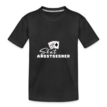 Skat Fear Opponent - Kids' Premium Organic T-Shirt - black - Front