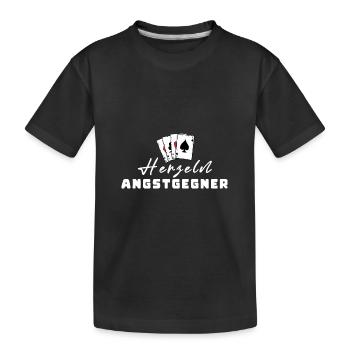 Herzeln Fear Opponent - Kids' Premium Organic T-Shirt - black - Front