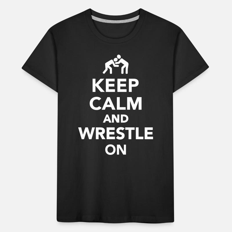 Keep calm and wrestle on Kids' Premium Organic T-Shirt