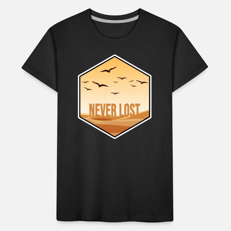 désert tempête de sable fleur du désert coucher de soleil PERDU T-shirt bio Premium Enfant