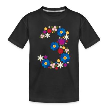 Fleurs 3 - T-shirt bio Premium Enfant - noir - Devant